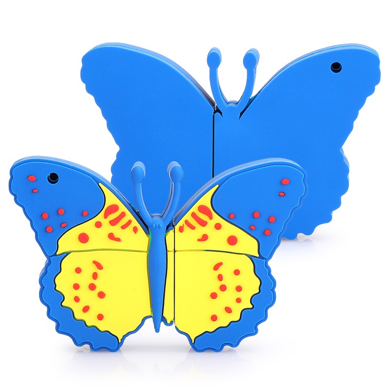 Cartoon U Disk PVC Small USB Butterfly Pattern Flash Pen