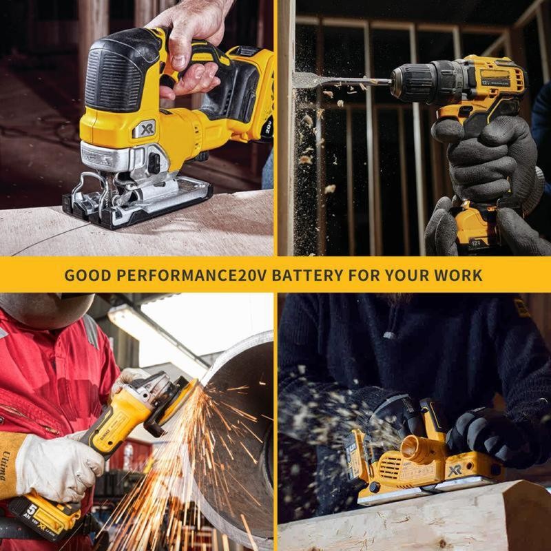 DCB609 12.0Ah Lithium-ion Replacement-Pack for Dewalt 20V/60V MAX Tools, Compatible
