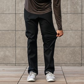 KETL Tomfoolery Travel Pants Straight Fit: Stretchy, Packable, Casual Chino Style W/Zipper Pockets - Men's (US, Waist Inseam, X-Large, 32, Black)