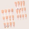IMRAIN Long Press on Nails Stiletto Fake Nails White French
