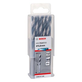 Bosch Professional HSS PointTeQ Twist Drill Bits (for Metal, 6.8 x 69 x 109 mm, Drill Driver Accessory), Pack of 10