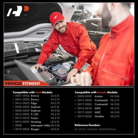 A-Premium Electronic Throttle Body Assembly Compatible with Ford F-150, Explorer, Fusion, Edge, Mustang, Ranger, Bronco, Police Interceptor Utility & Lincoln MKZ, MKZ, Continental, Aviator, Nautilus