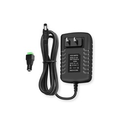 12V DC Power Supply 2A 2000mA Universal AC Adapter, 100-240 50/60Hz Adapter to 12 Volts 2Amp Transformer, DC 12V Power Cord, 5.5mm x 2.5mm Plug, & 1 More Tip