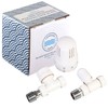 London Taps Thermostatic Radiator Valve TRV and Lockshield Set, White