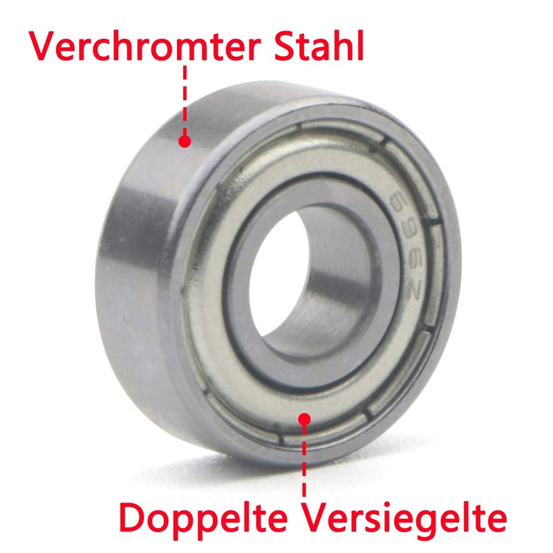 Pxyelec 10pcs Deep Groove Ball Bearings Skateboard Bearings Double Shielded