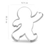 10.5 cm Christmas Waving Gingerbread Man Cookie Cutter - Stainless