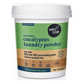 Simply Clean Australian Eucalyptus Top and Front Loaders Laundry Powder 1kg