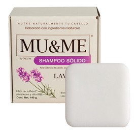 MUYME | Shampoo Sólido Lavanda 140 gr | Hidratación y Control Caída|Con Acondicionador 2 en 1