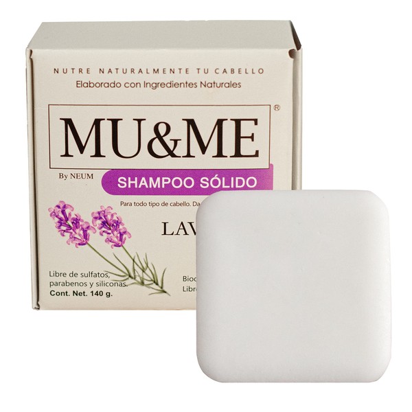 MUYME | Shampoo Sólido Lavanda 140 gr | Hidratación y