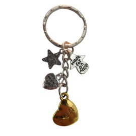 Love Heart Keyring Son Angel Charm Pendant