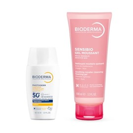 Bioderma, Proteccin Solar para Todo Tipo de Piel, Kit de Photoderm Xdefense Tono Neutro 40 Ml  Sensibio Gel Moussant 100 Ml                           