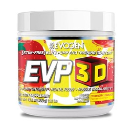 Evogen Evp 3D - Preentrenamiento en Polvo sin Estimulantes para Hombres y Mujeres | Preentrenamiento sin Azúcar ni Estimulantes con Beta-alanina y Creatina para Mayor Energía y Congestión | Fresa L