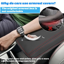 SHAOHAO for 2024 2025 Hyundai Kona Armrest Cover Compatible with 2024 2025 Hyundai Kona Accessories SE, SEL, N Line, Limited Center Console Cover 2024 2025 Kona SX2 Arm Rest Cover Soft Pad Protector