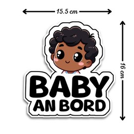 Baby on Board Sticker Car, Baby Car Sticker, Baby on Board Sticker 16 x 15.5 cm, Weatherproof and UV-Resistant Sticker Car, Sticker Baby and Car Baby for Safe Drives with Your Child