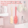 4Pack Back Scrubber for Shower Loofah with Long Handle, Shower