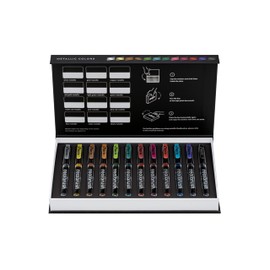 Karin Realbrush Metallic Markers - Assorted Colors, Set of 12