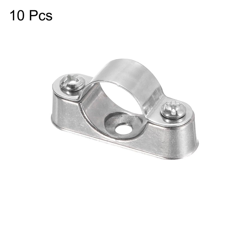 TA-VIGOR 10Pcs Pipe Support Pipe Bracket Clamp, 20mm Pipe Wall