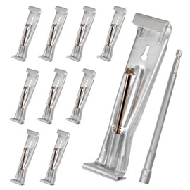 10 Pack 5 Inch K Style Gutter Hangers with Rust-Resistant Screws,Quick Screw Gutter Clips Hidden Gutter Bracket Come for 5" K-Style Aluminum Gutters - Includes 1/4" x 5.9" Hex Bit