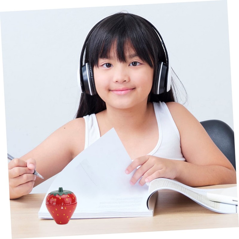 Ciieeo 1Pc Strawberry Shaped Mechanical Timer Cute Household Baking Timer