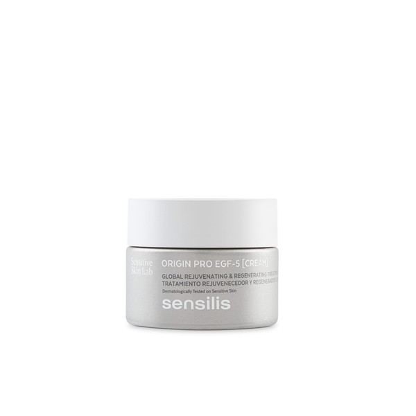 Sensilis - Origin PRO EGF5 - Rejuvenating Face Cream, Replenishes, Firms and Repairs Skin with 5 Cell Growth Factors, Suitable for Normal and Dry Skin - 50 ml