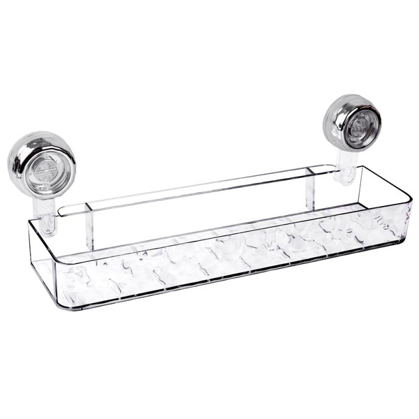 MiOYOOW Shower Shelf No Drilling Transparent Shower Shelf for Wall