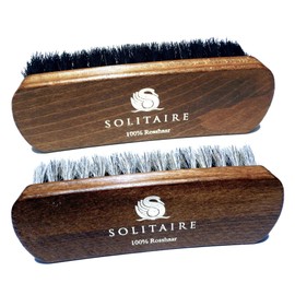 Solitaire Gloss Brush with 100% Horse Hair - Black, Long