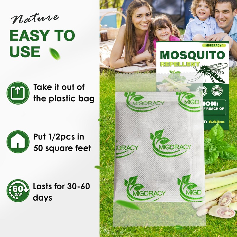 Mosquito Repellent Pouches, 10Pcs Peppermint Oil to Repel Mosquito, Keep