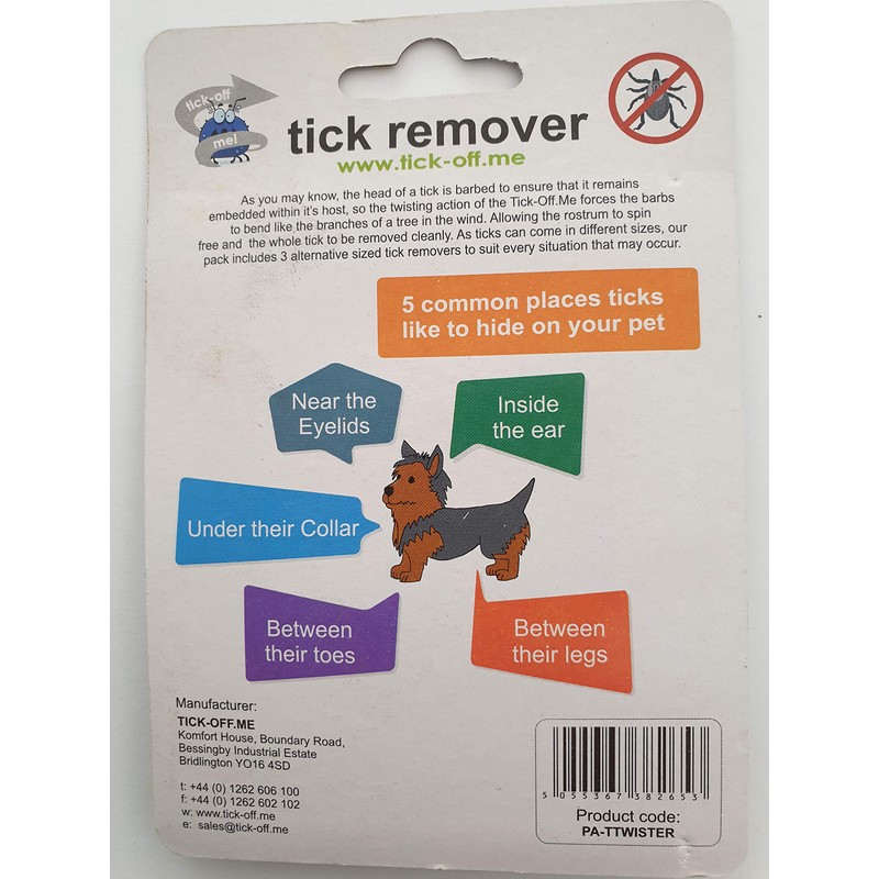 Tick-Off Tick Remover for Dogs Cats Horses Pets People