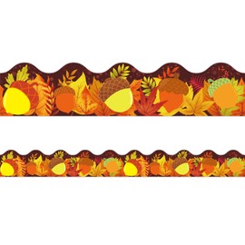 Fall Bulletin Board Borders Autumn Leaves Acorn Border for Classroom Decor 36 Feet