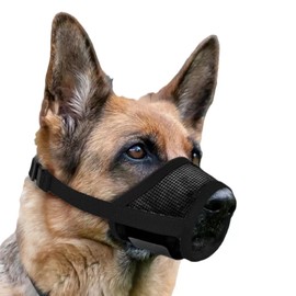 Muzzle for Medium Sized Dog - Adjustable Soft Grooming Muzzle | Bite/Bark Prevention for Small to Large Breeds | Comfort Fit Allows Panting & Drinking (L)
