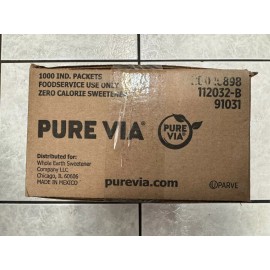 Pure Via 1000 Packets Stevia Plant Based Sweetner BB 01/09/2026
