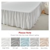 Uozzi Bedding Bed Skirt Queen Size Three Fabric Sides Elastic
