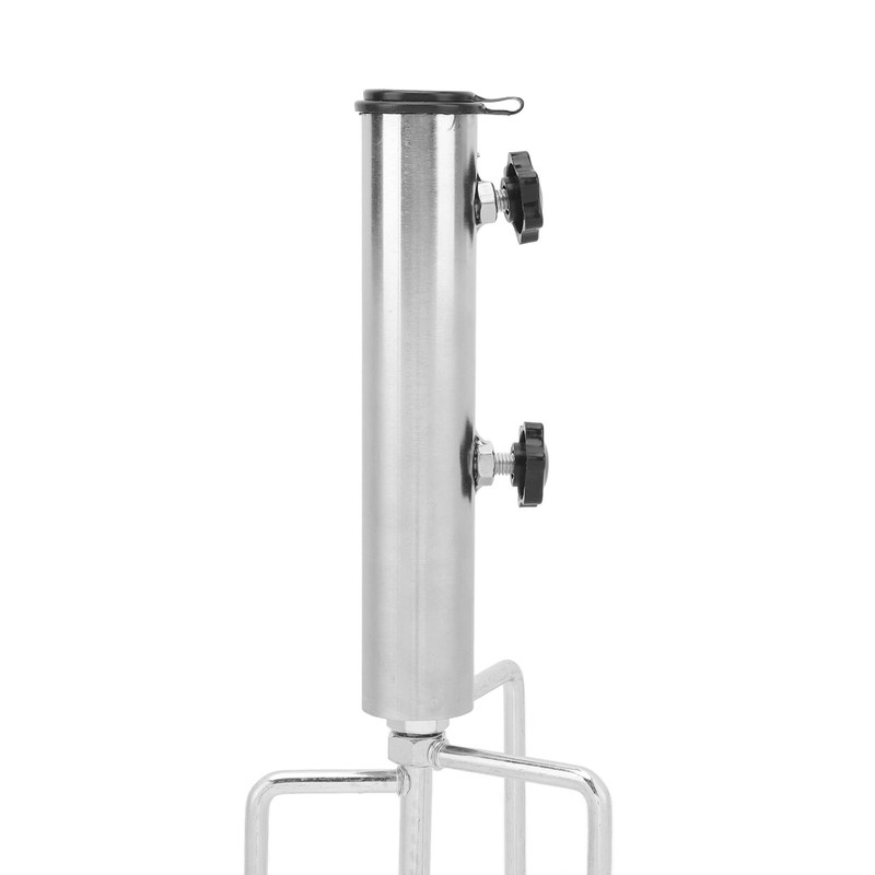 Steel Garden Parasol Spike Inground Umbrella Holder with 4 Prong