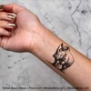 Azeeda 4 x 'Nashorn stehend' Temporäre Tattoos - Wasserfest, Hautfreundlich