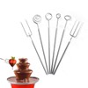 6 Pcs Chocolate Dipping Tools Professional Fondue Forks Stainless Steel