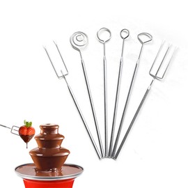 6 Pcs Chocolate Dipping Tools Professional Fondue Forks Stainless Steel Chocolate Dipping Fork for DIY Baking Supplies