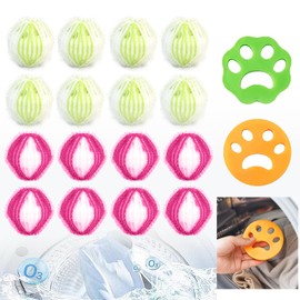 ANROI 18 x Pet Hair Remover Washing Machine, Pet Hair Remover, Reusable Hair Catcher, Pet Hair Remover for Washing Machine, Lint Balls (A)