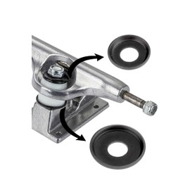 OMG! Skateboard Truck Cup Washer, Black, Pack of 2 (S)