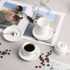Sweejar Porcelain Espresso Cup & Saucer Set, Stackable Demitasse Cups