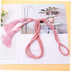 LALAFINA Braiding Accessories Decorative Tassels Stranded Cord Gold Graduation Cord Bachelor Tassel Gold Cord Green Cord Rope Curtain Tiebacks Black Border Cushion Student Pink, A07N7UWK5VTP5255R01E8