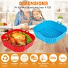 Boribim 2 PCS Reusable Silicone Air Fryer Liners - 8