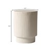 LeisureMod Modern Side Table Round Fiberstone Top Accent End Table