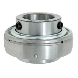 MAPLE ACE UC204 Insert Bearing 20mm Bore, Spherical OD, R3 Triple Lip Seal with Set Screws and Lubrication Hole