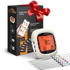 Nutrichef Bluetooth Meat Thermometer for Grilling and Smoking with 6