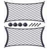 JINGKE 2 Pcs Small Cargo Net Pocket Elastic Mesh Netting