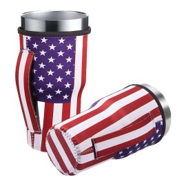 Unbranded Tumbler Koozies Sleeve Fits 30oz Tumbler - US Flag