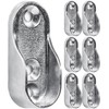 6X Oval Chrome Wardrobe Sockets |15mm Rod/Rail End Supports