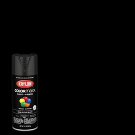 12 oz Krylon K05579007 Black COLORmaxx Paint & Primer Spray Paint, Semi-Gloss