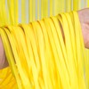 BRAVESHINE 2PCS Pastel Yellow Foil Fringe Curtain Party Decorations -