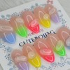 Pastel water drop handmade nail tips - Almond S /